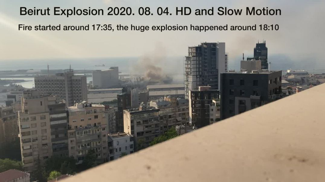 Beirut Explosion in HD and Slow Motion