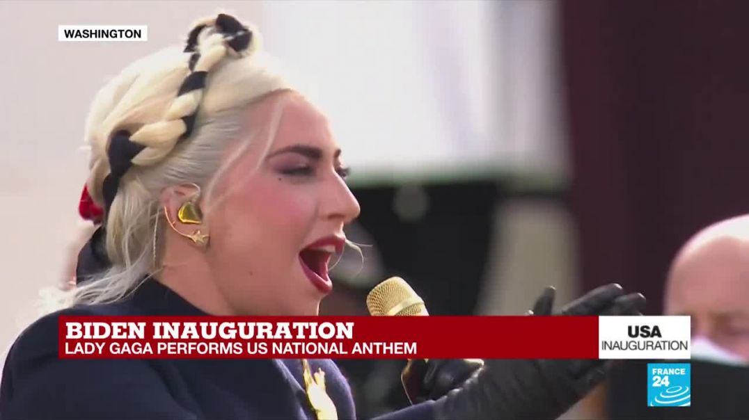 Lady Gaga sings US National Anthem as Joe Biden is sworn in as US President
