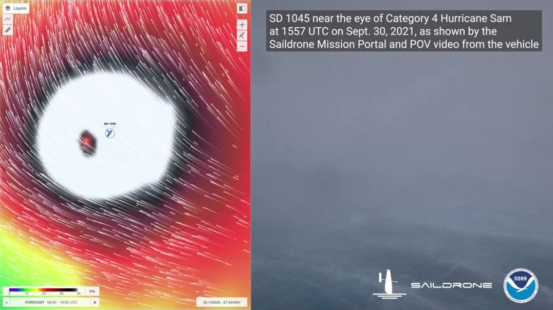 SD 1045 Near the Eye of Hurricane Sam and the Saildrone Mission Portal