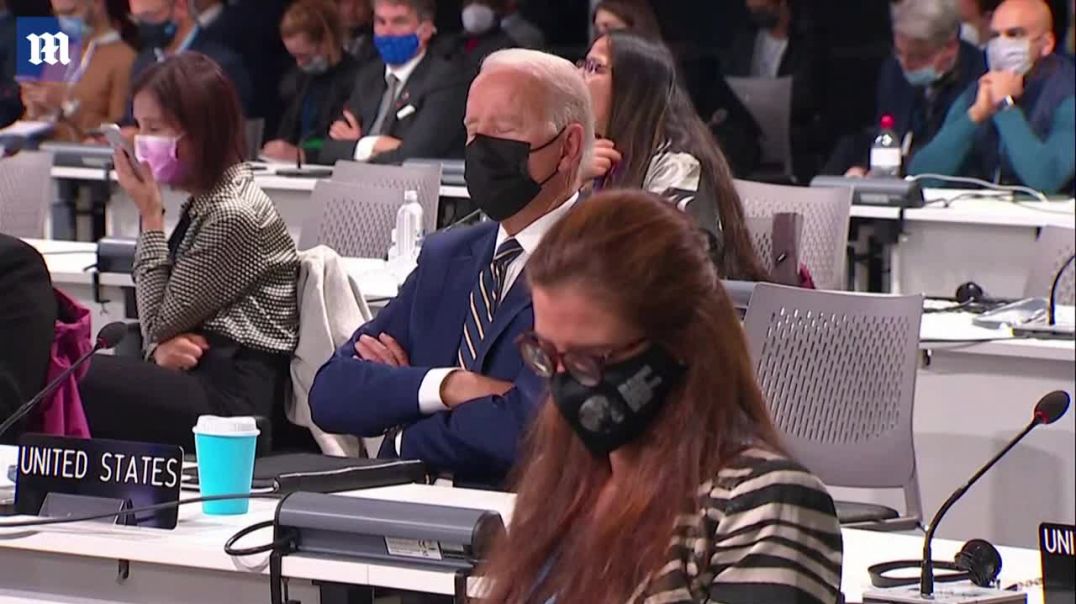 Sleepy Joe_ President Biden appears to fall asleep during COP26 summit in UK