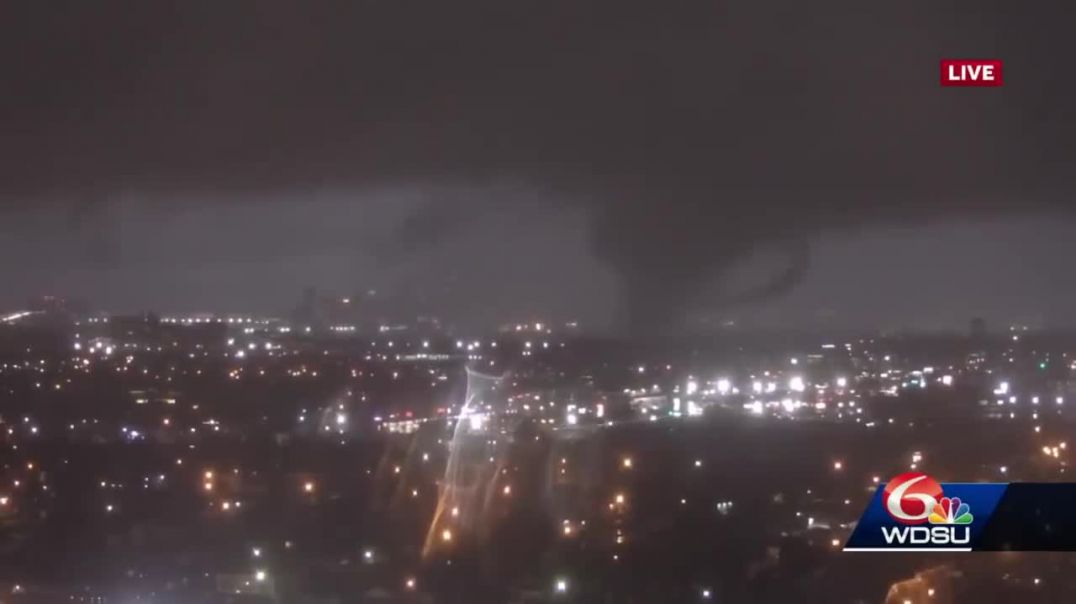 Large tornado in Lower Ninth Ward
