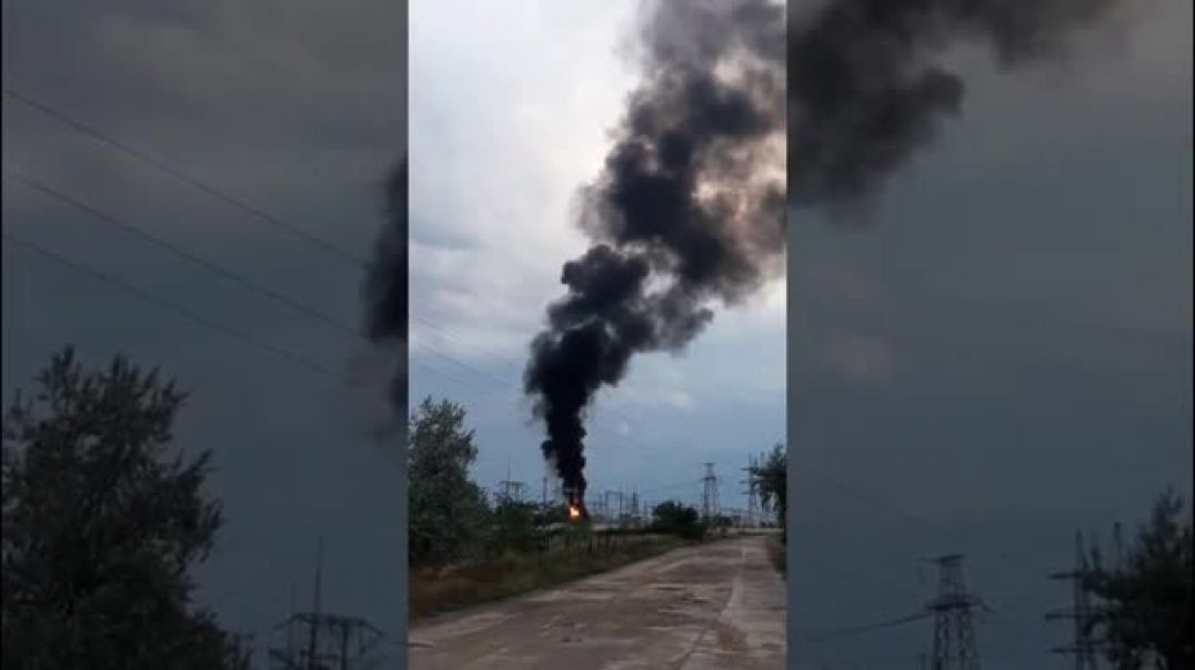 Ղրիմի հյուսիսում տրանսֆորմատորային ենթակայան է այրվում. տեսանյութ