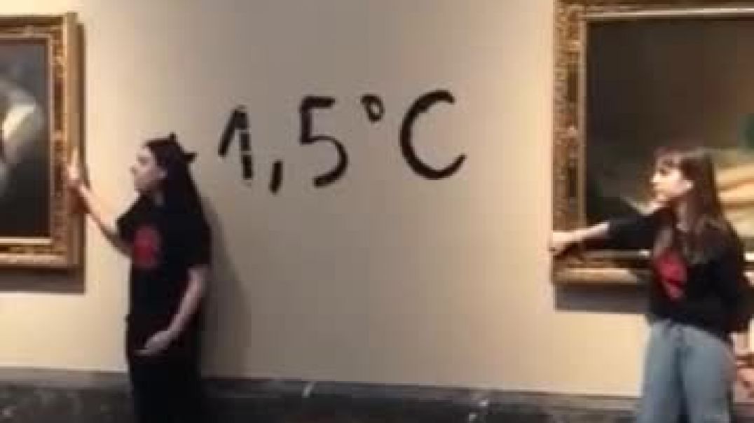 Մադրիդի ազգային թանգարանում ակտիվիստ կանայք սոսնձել են ձեռքերը նկարների շրջանակներին