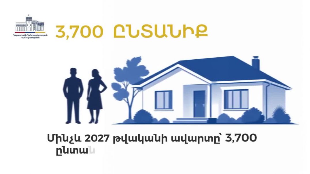 ՏԵՍԱՆՅՈՒԹ․ 3,700-ից ավելի ընտանիք տուն կունենա․ ովքեր կարող են դիմել